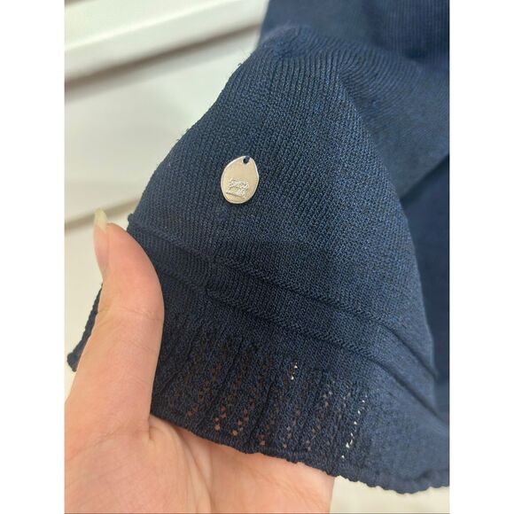 NWOT Ruffle Trim Pointelle Night Melange Fit & Flare Yoke Dress Women's Small - Picture 13 of 13